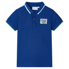 Kinderpoloshirt 116 donkerblauw katoen
