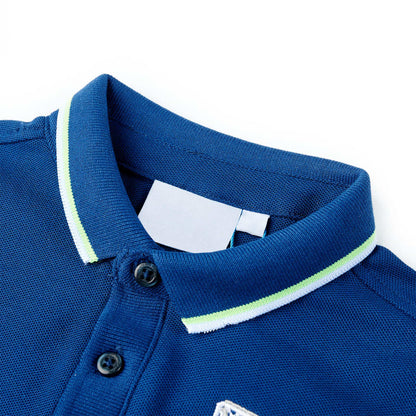 Kinderpoloshirt 116 donkerblauw Blauw 116