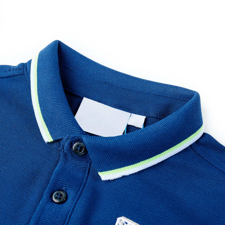 Kinderpoloshirt 116 donkerblauw Blauw 116