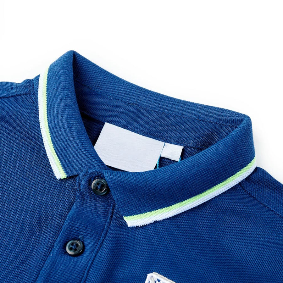 Kinderpoloshirt 140 donkerblauw Blauw