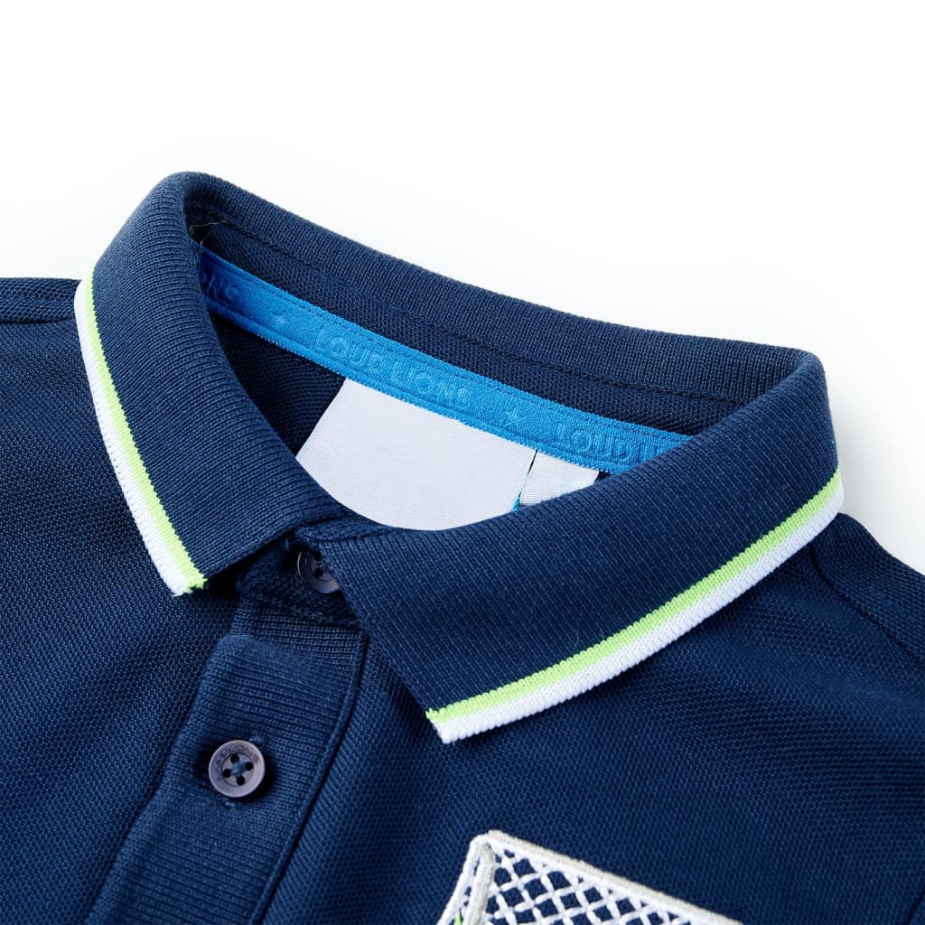 Kinderpoloshirt 116 marineblauw Marineblauw 116