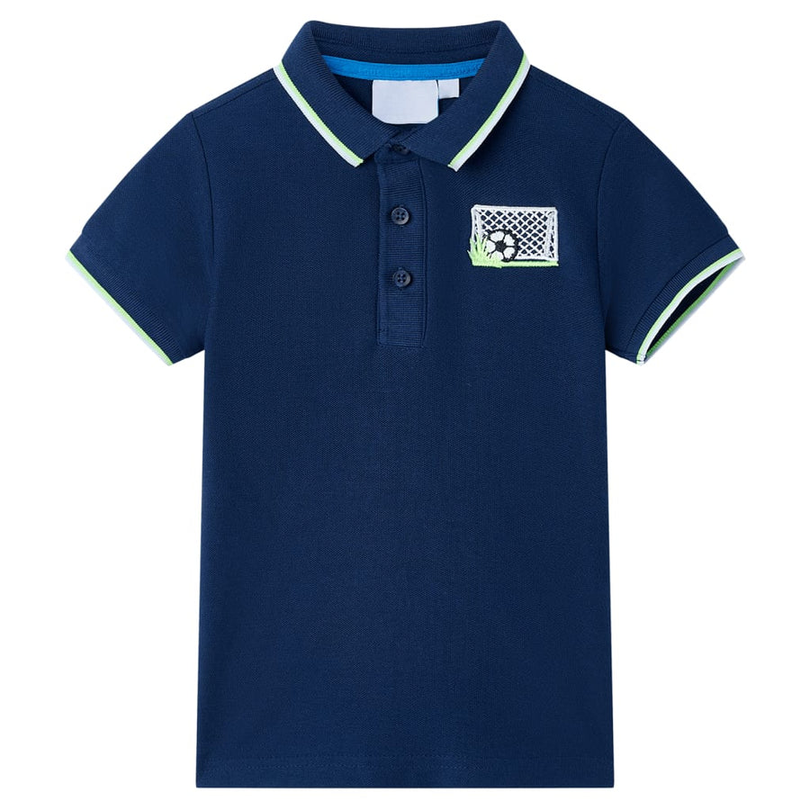 Kinderpoloshirt 128 marineblauw Marineblauw 128