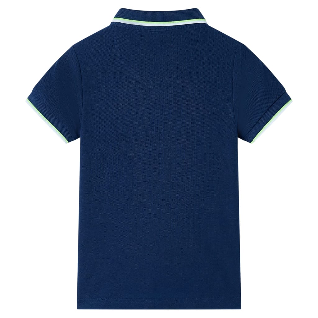 Kinderpoloshirt 128 marineblauw Marineblauw 128