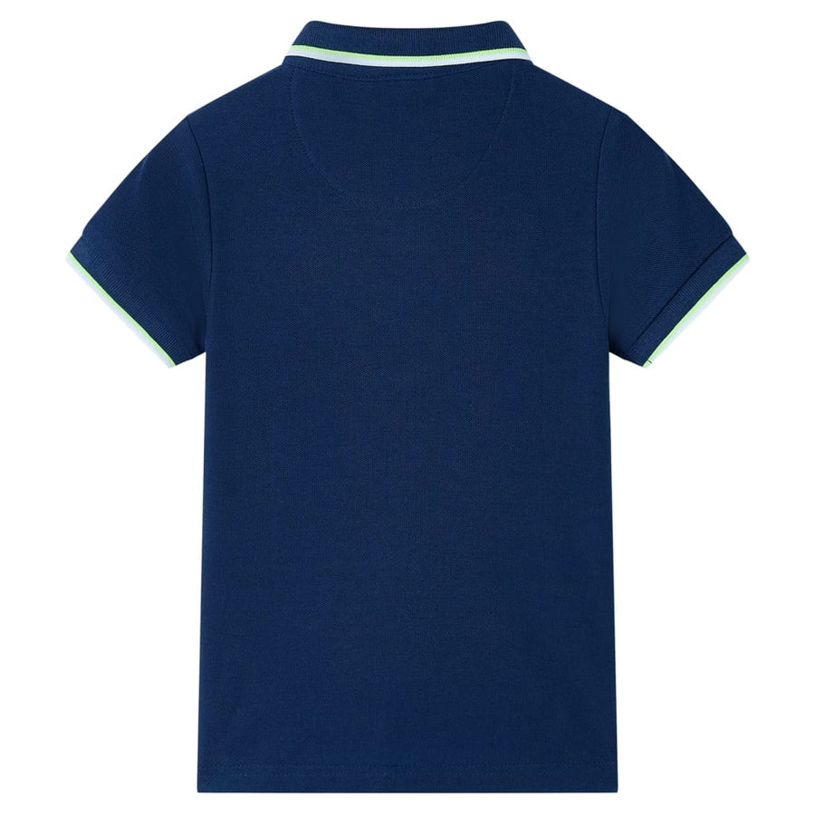 Kinderpoloshirt 128 marineblauw Marineblauw 128