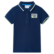 Kinderpoloshirt 140 marineblauw katoen