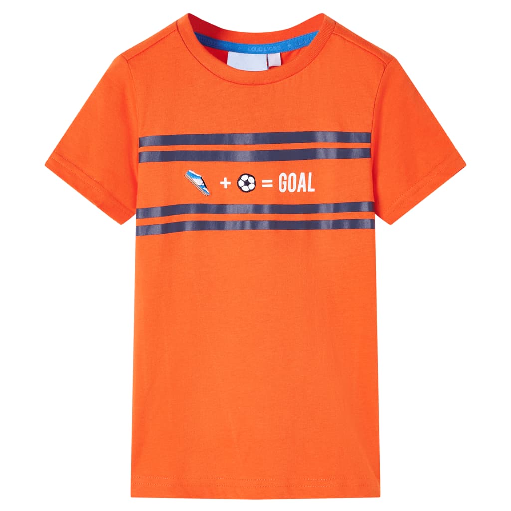 Kindershirt 128 donkeroranje orange