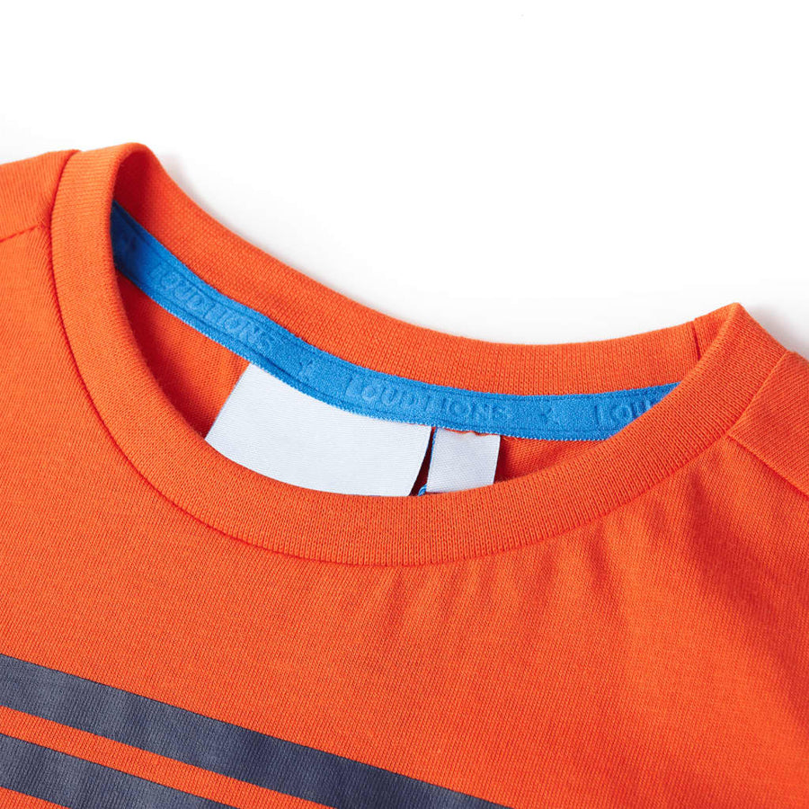 Kindershirt 128 donkeroranje orange