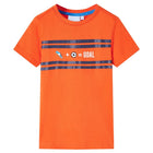 Kindershirt 140 donkeroranje katoen