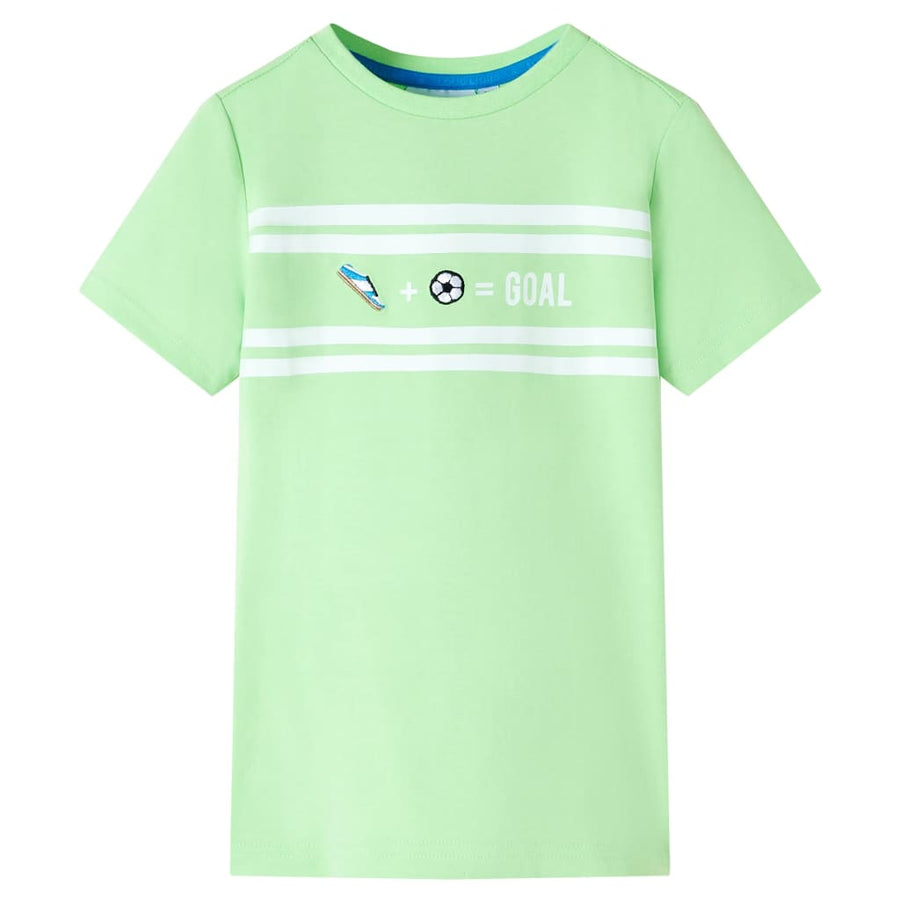 Kindershirt 128 neongroen Groen
