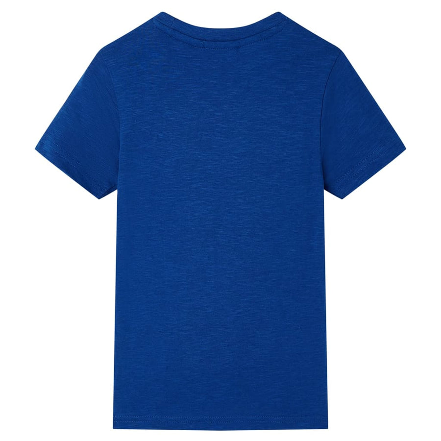 Kindershirt 128 donkerblauw Blauw