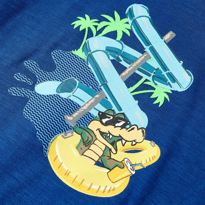 Kindershirt 128 donkerblauw Blauw