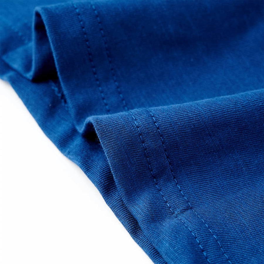 Kindershirt 128 donkerblauw Blauw