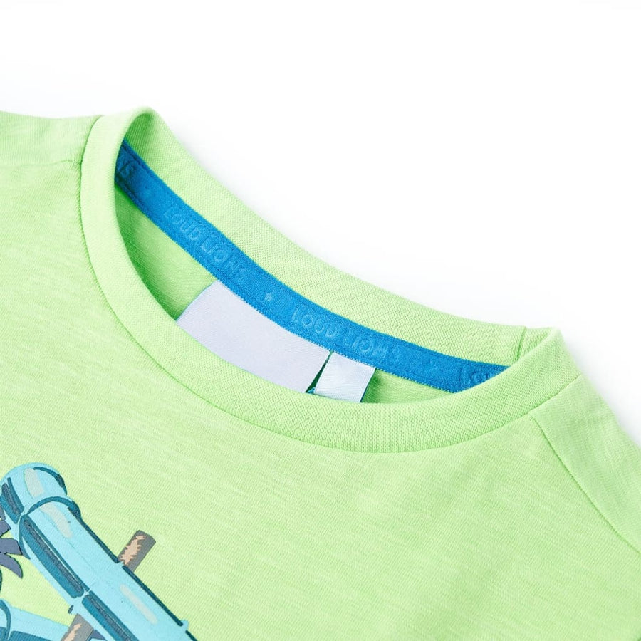 Kindershirt 116 neongroen Groen