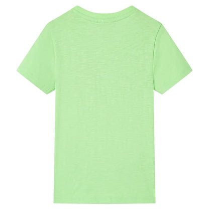 Kindershirt 128 neongroen Groen