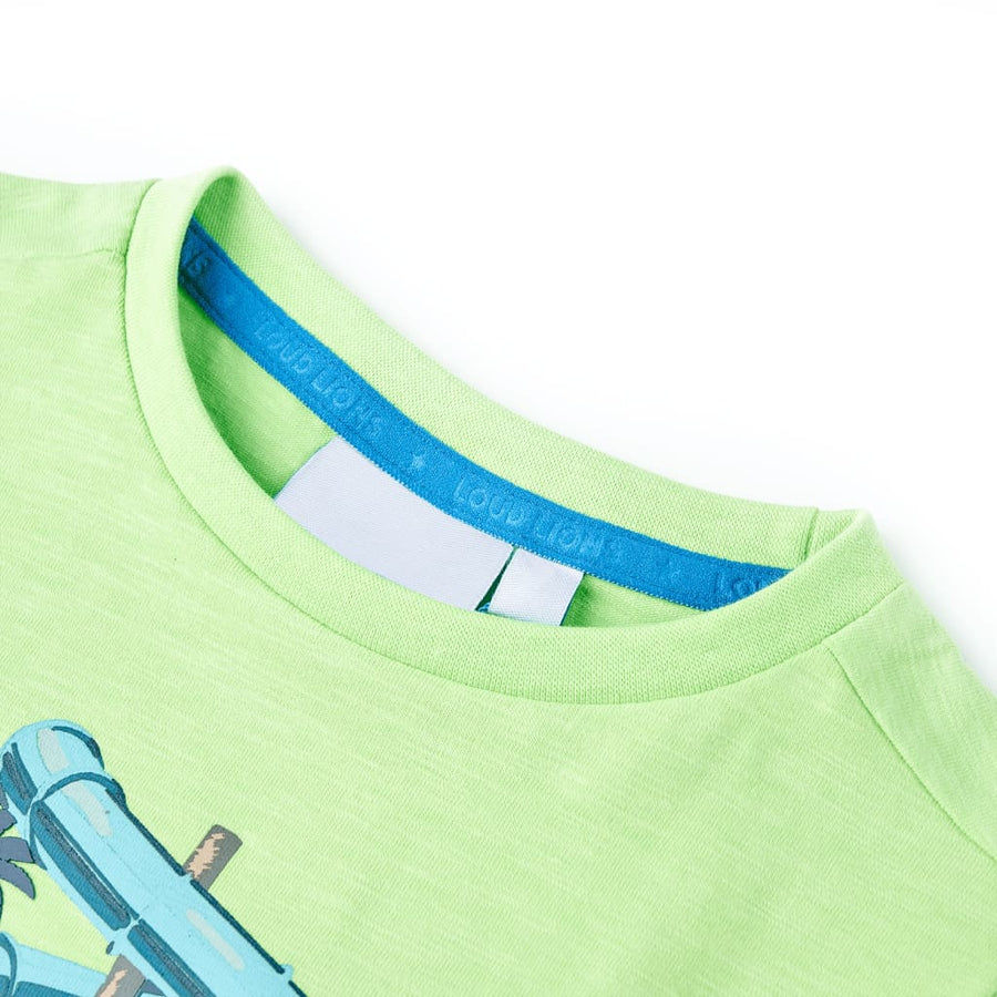 Kindershirt 128 neongroen Groen