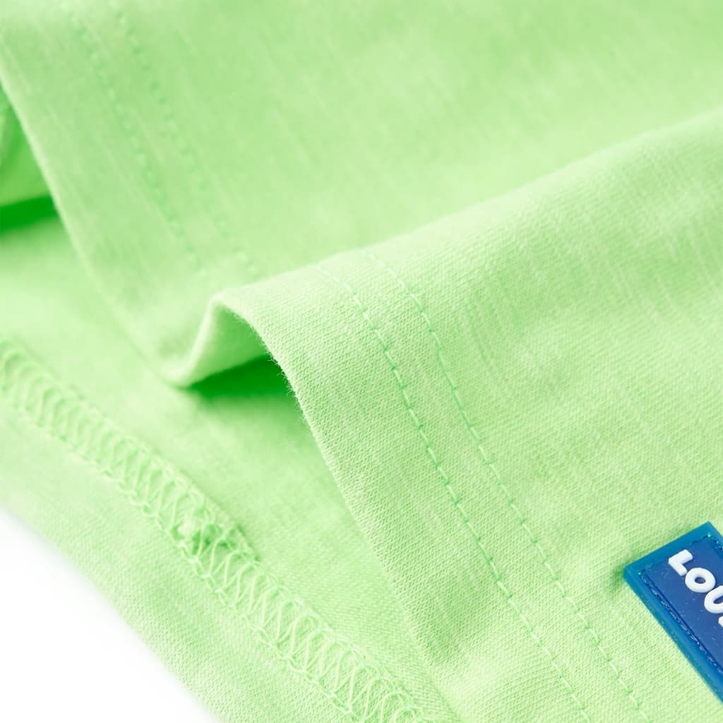 Kindershirt 128 neongroen Groen