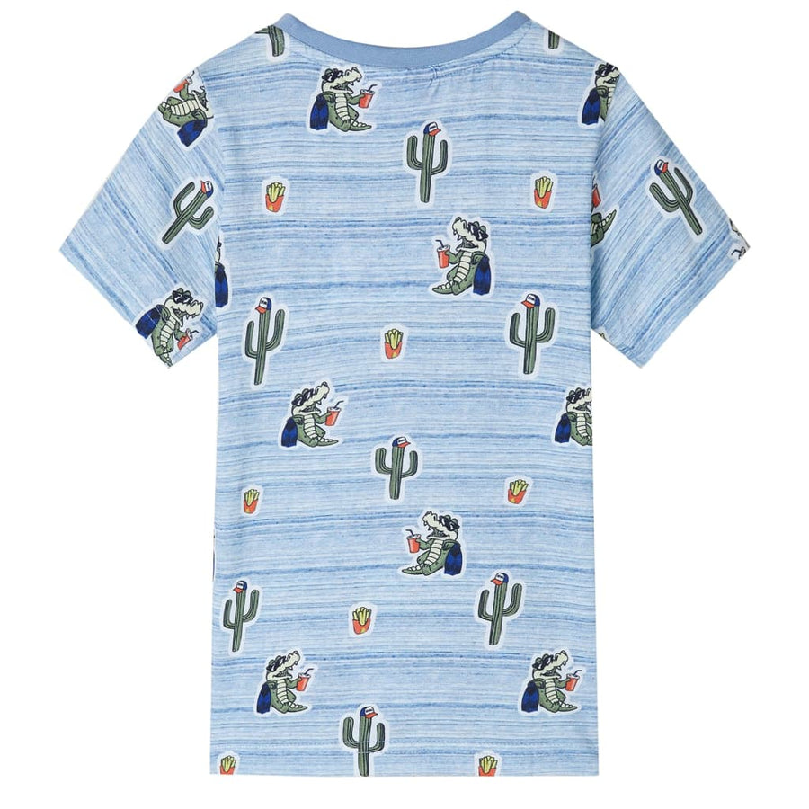 Kindershirt 128 gemengd blauw Blauw 128