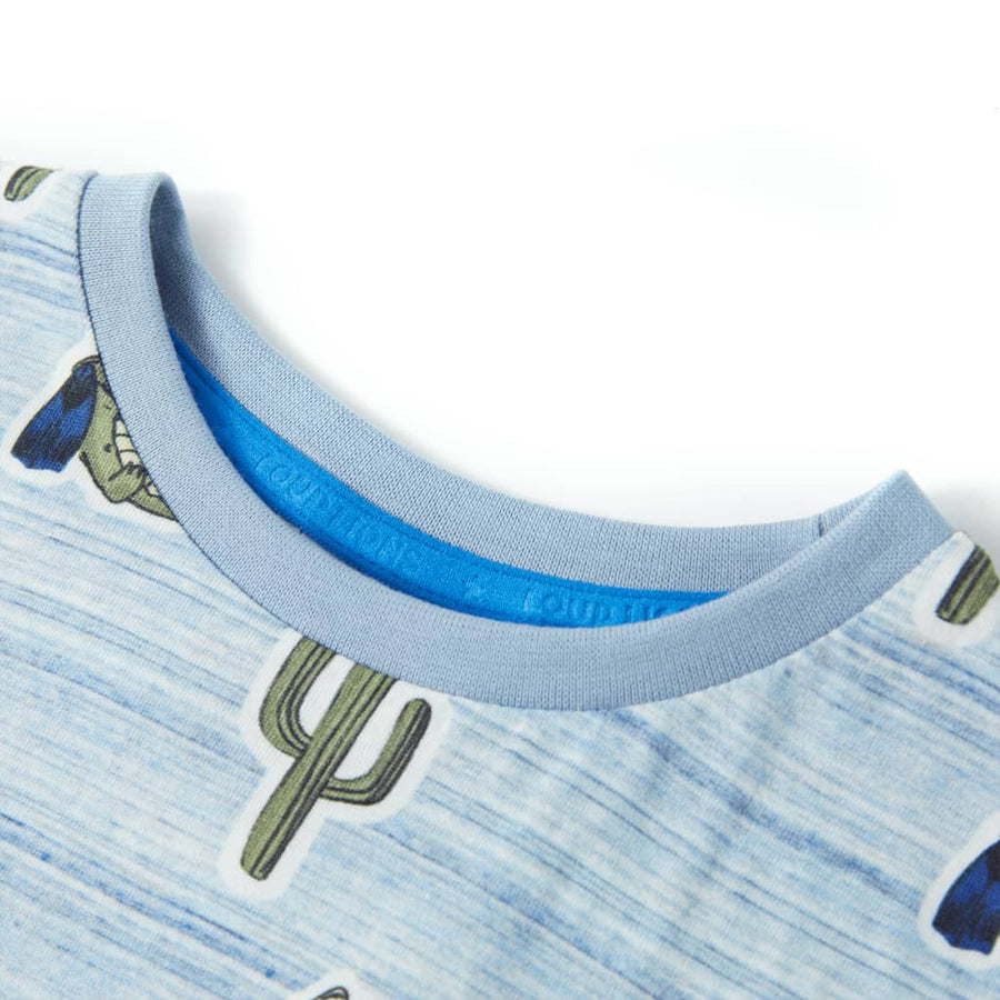 Kindershirt 128 gemengd blauw Blauw 128