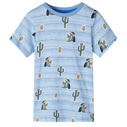 Kindershirt 140 gemengd blauw Blauw