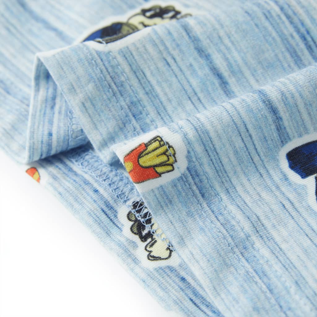 Kindershirt 140 gemengd blauw Blauw