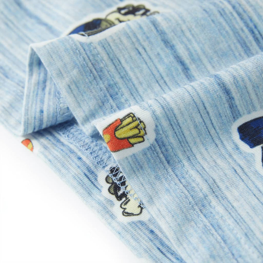 Kindershirt 140 gemengd blauw Blauw
