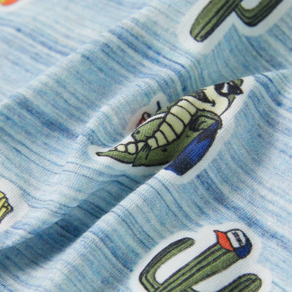 Kindershirt 140 gemengd blauw Blauw