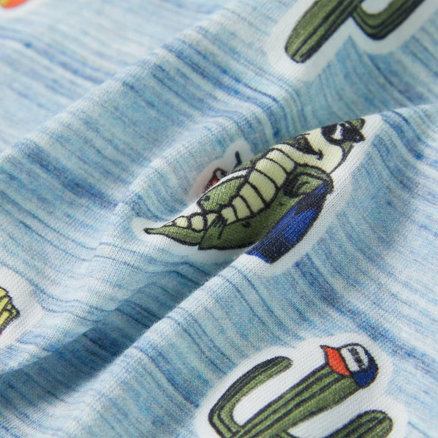 Kindershirt 140 gemengd blauw Blauw