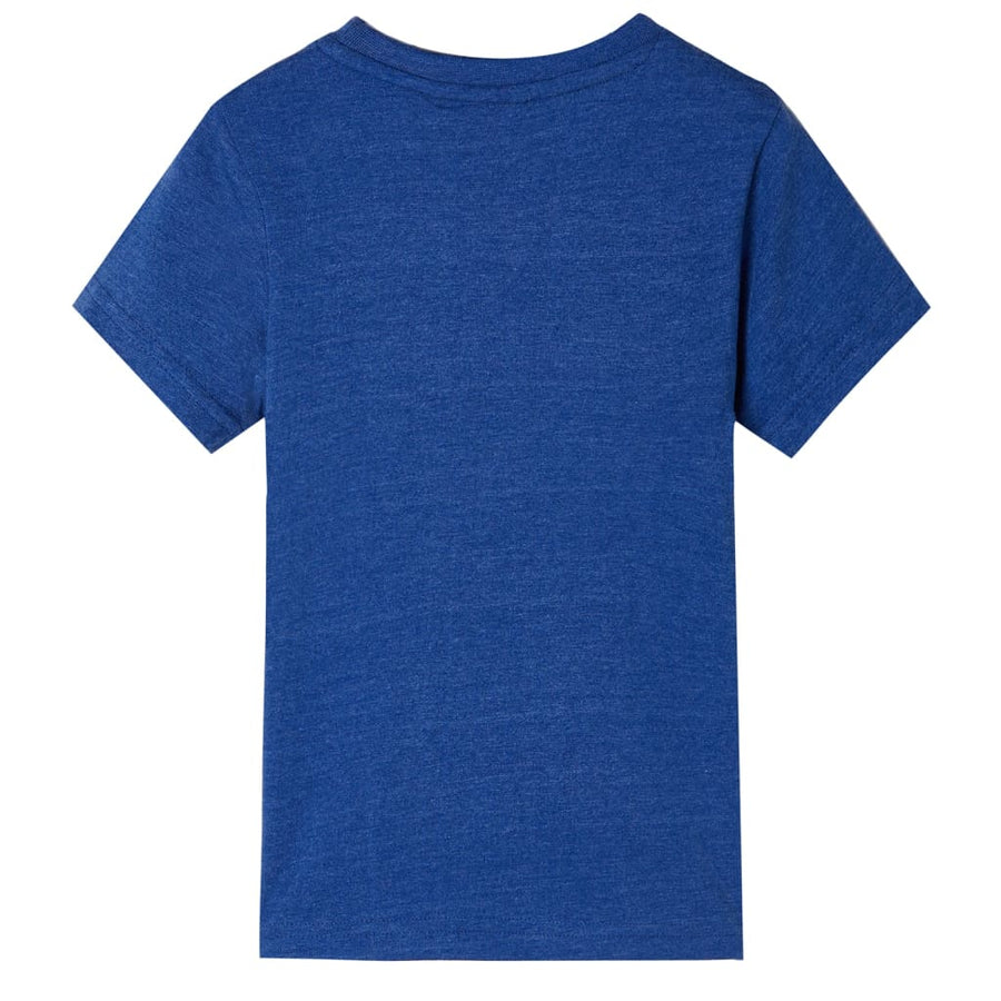 Kindershirt 128 gemêleerd donkerblauw