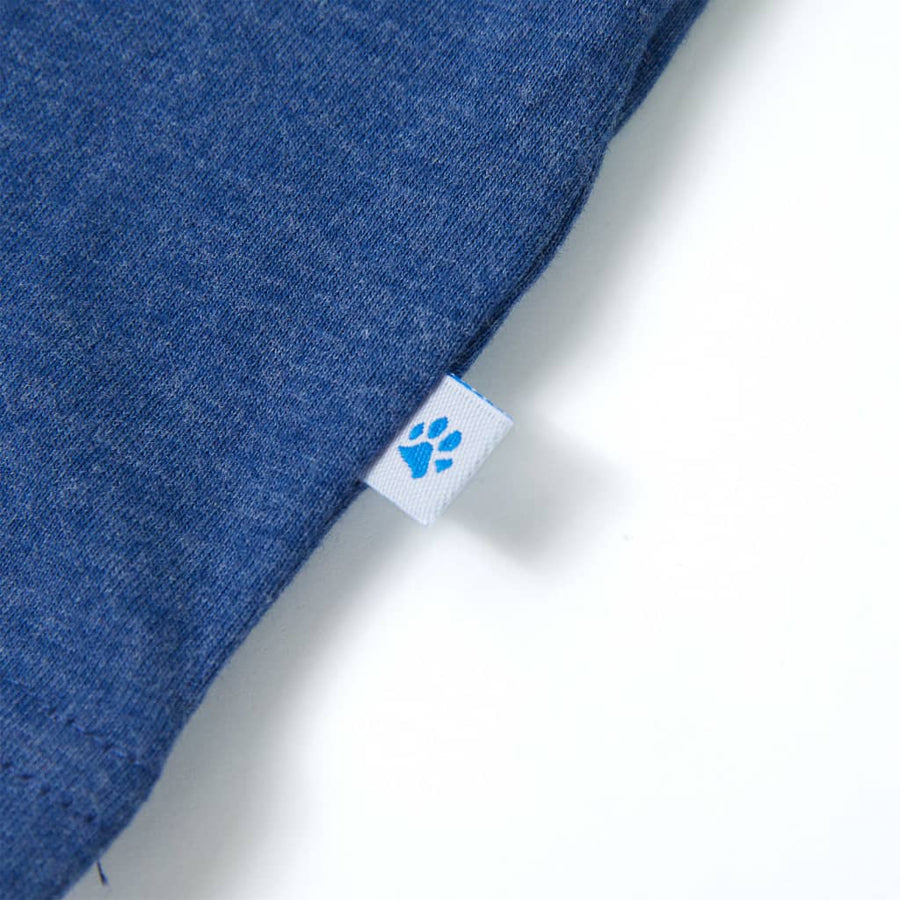 Kindershirt 128 gemêleerd donkerblauw