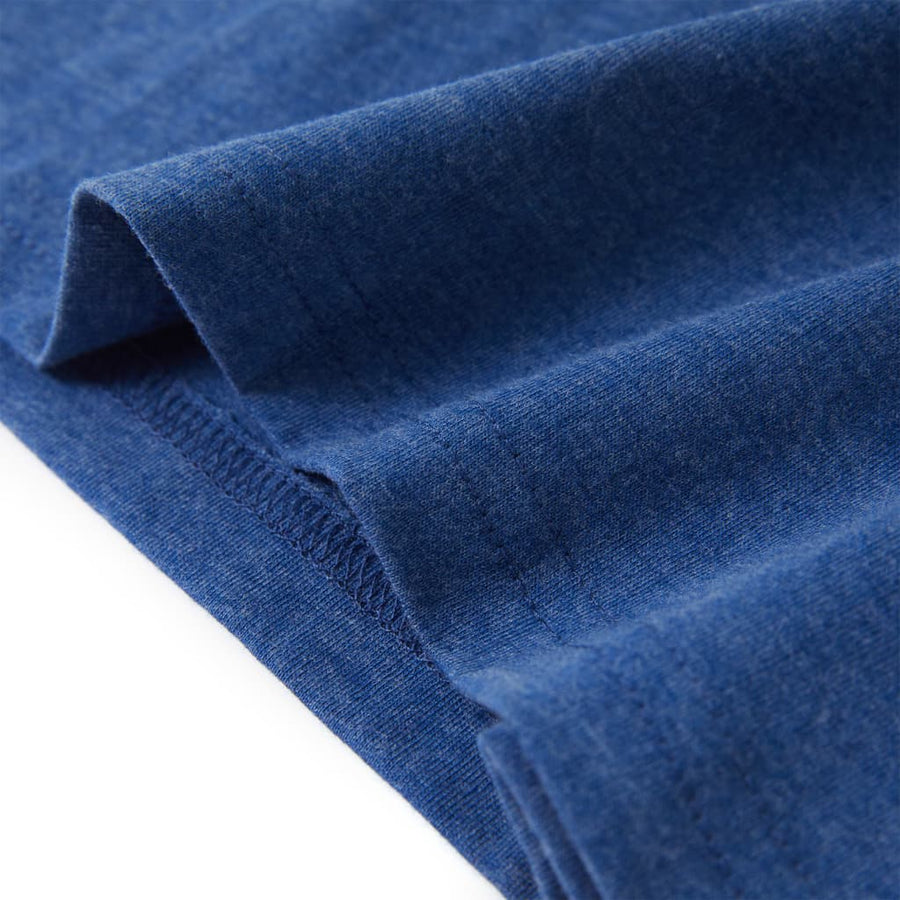 Kindershirt 128 gemêleerd donkerblauw