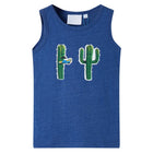 Kids top size 128 mottled dark blue