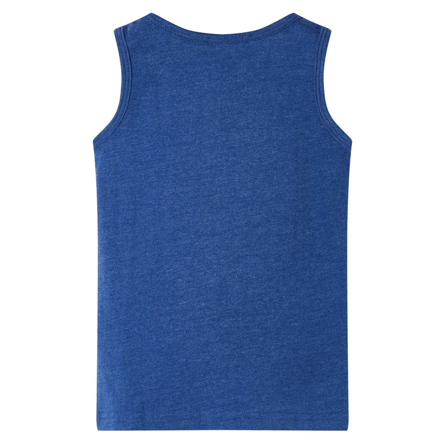 Kindertopje 128 gemêleerd donkerblauw Donkerblauw