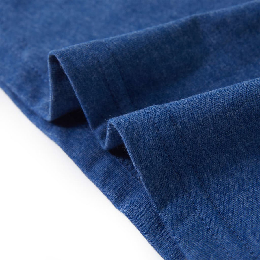 Kindertopje 128 gemêleerd donkerblauw Donkerblauw