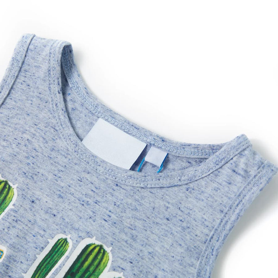 Kindertopje 104 gemêleerd blauw Blauw 104