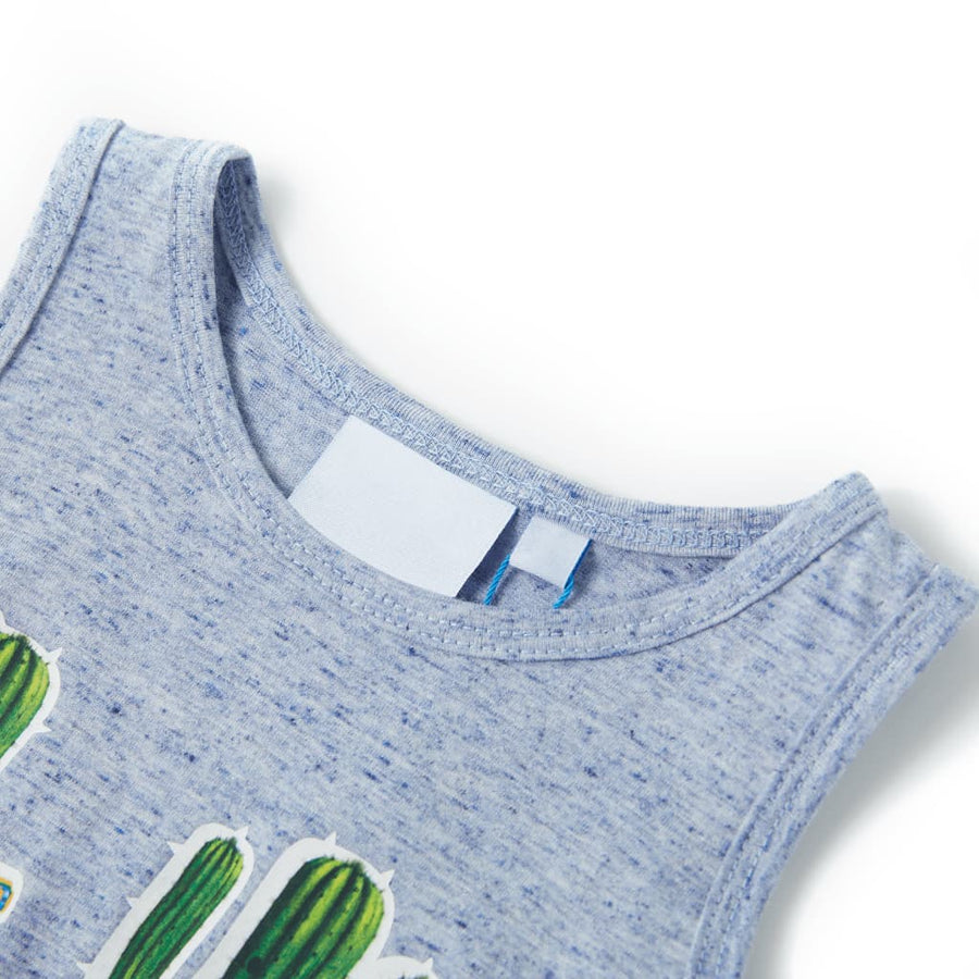 Kindertopje 128 gemêleerd blauw Blauw 128