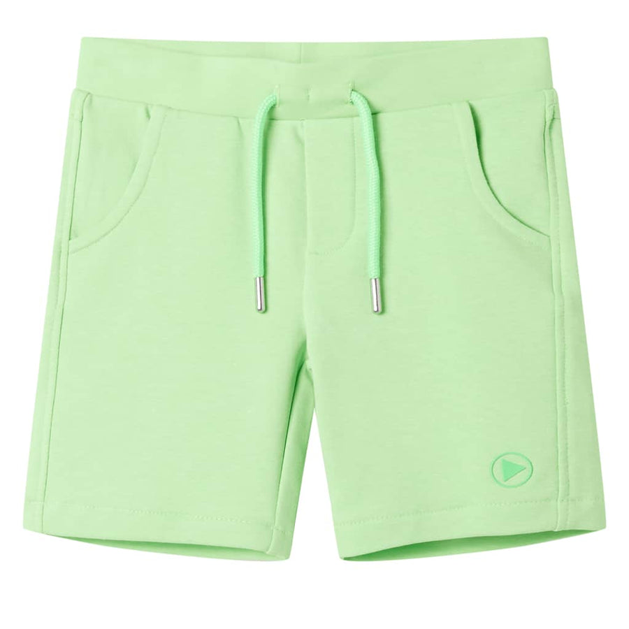Kindershort 128 fluorescerend groen 128