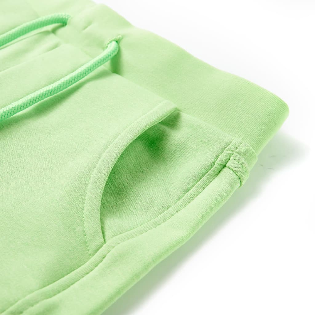Kindershort 128 fluorescerend groen 128