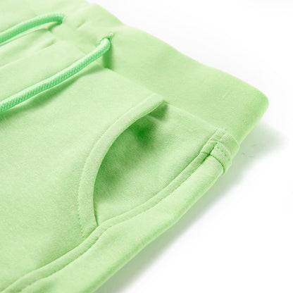 Kindershort 128 fluorescerend groen 128