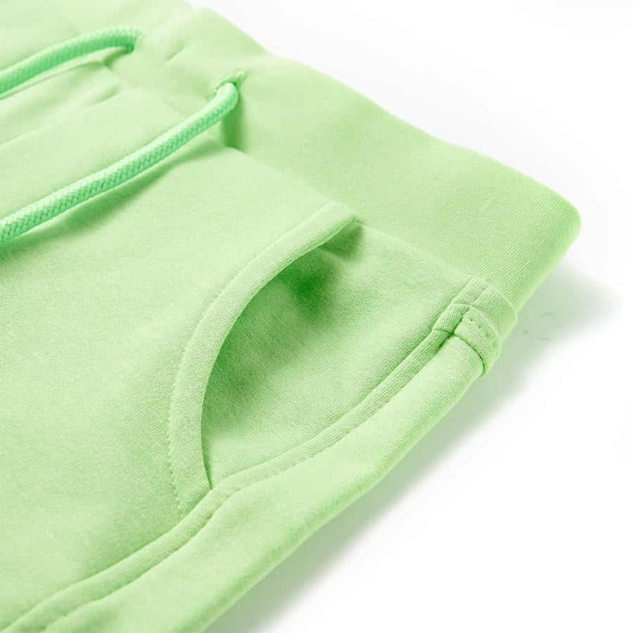 Kindershort 128 fluorescerend groen 128