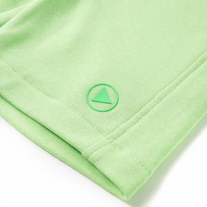 Kindershort 128 fluorescerend groen 128
