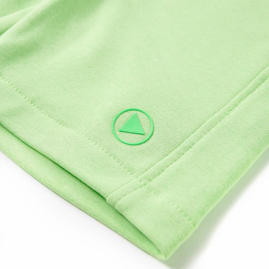 Kindershort 128 fluorescerend groen 128
