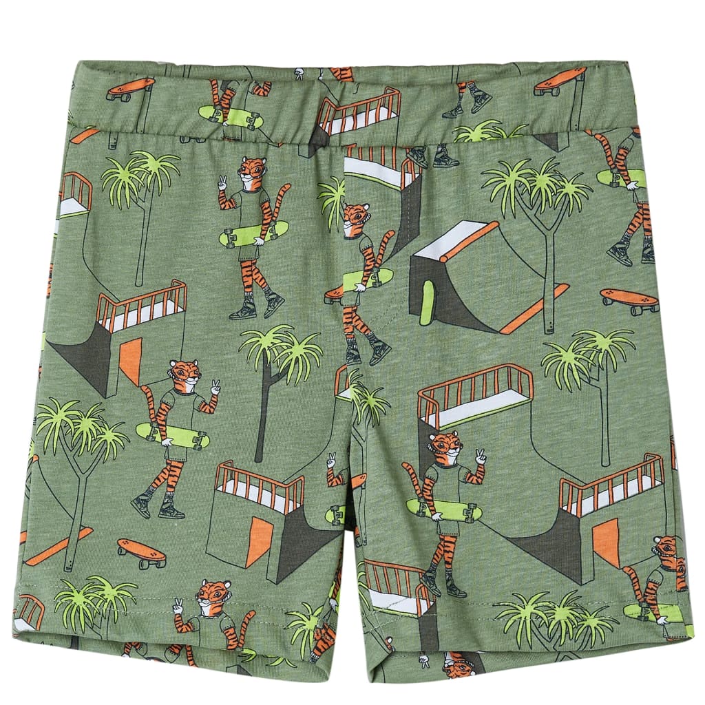 Kinderpyjama met korte mouwen 104 lichtkakikleurig 104
