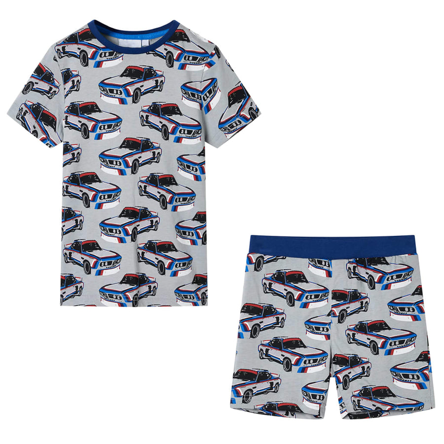 Kinderpyjama met korte mouwen 104 grijs