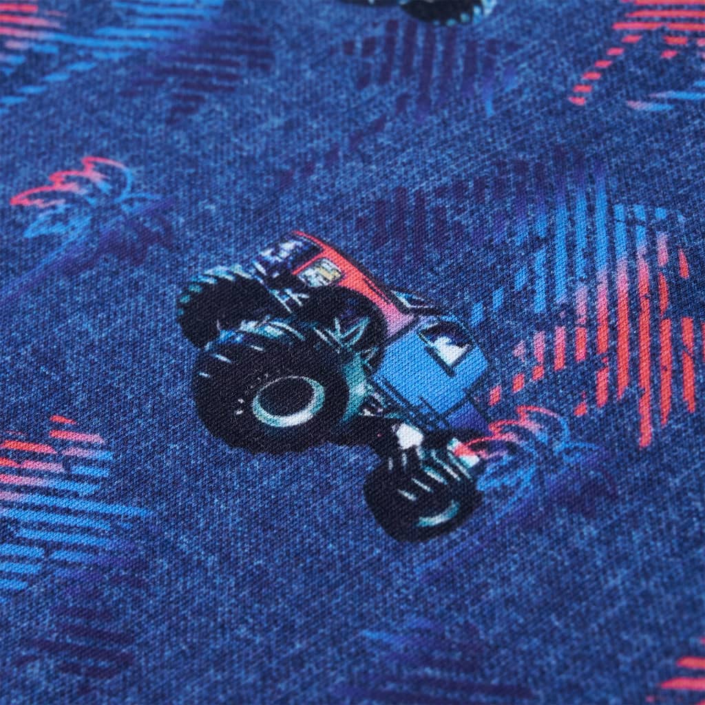 Kindershirt 104 gemêleerd donkerblauw Blauw 104
