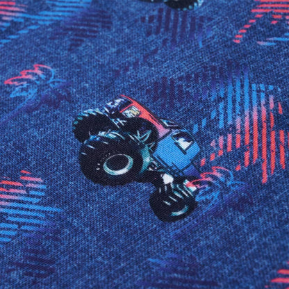 Kindershirt 104 gemêleerd donkerblauw Blauw 104