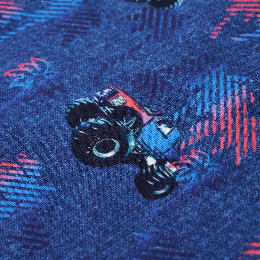 Kindershirt 104 gemêleerd donkerblauw Blauw 104