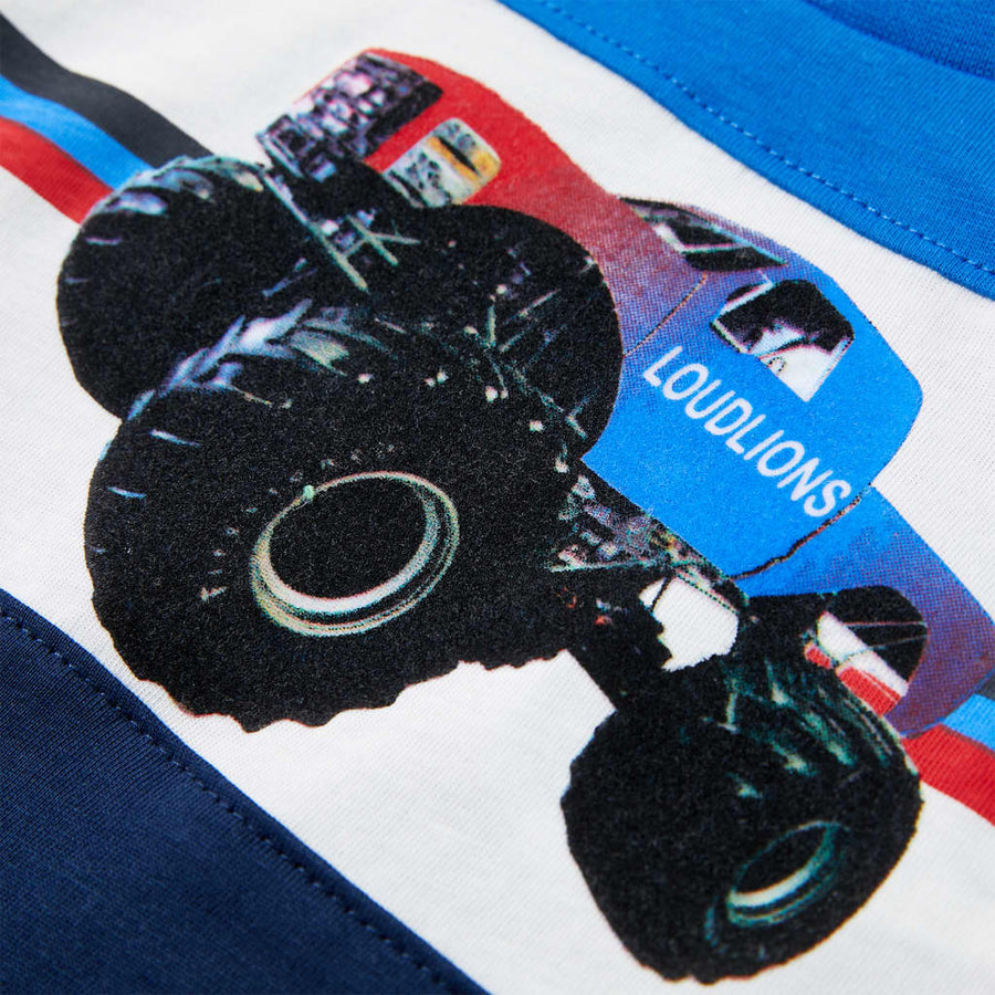 Kindershirt 104 blauw en marineblauw 104