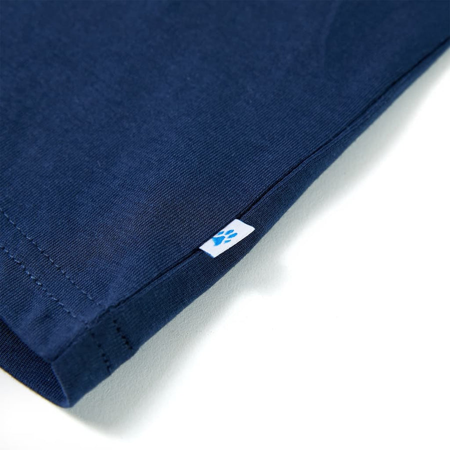 Kindershirt 104 blauw en marineblauw 104