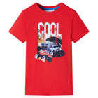 Kindershirt 140 rood katoen