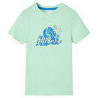 Kindershirt 128 lichtgroen katoen